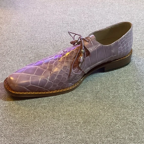 Fennix Italy Genuine Crocodile Lace-Up Shoes - Picture 2 of 6